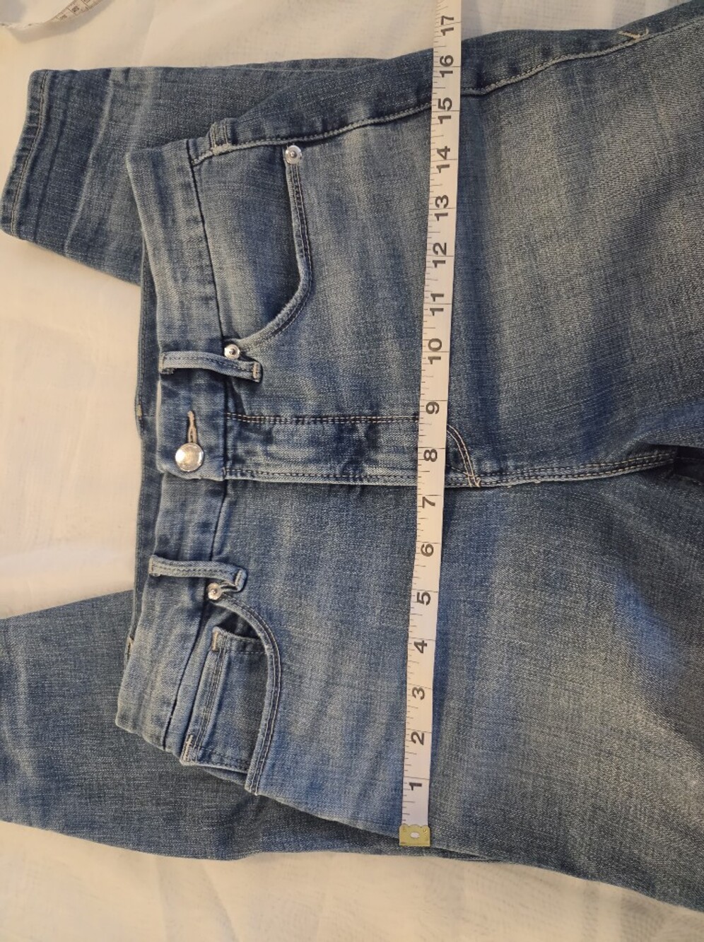 Good American Good Waist High-Rise Distressed Skinny Crop Jeans - Blue, 6 / 28 - Picture 6 of 13